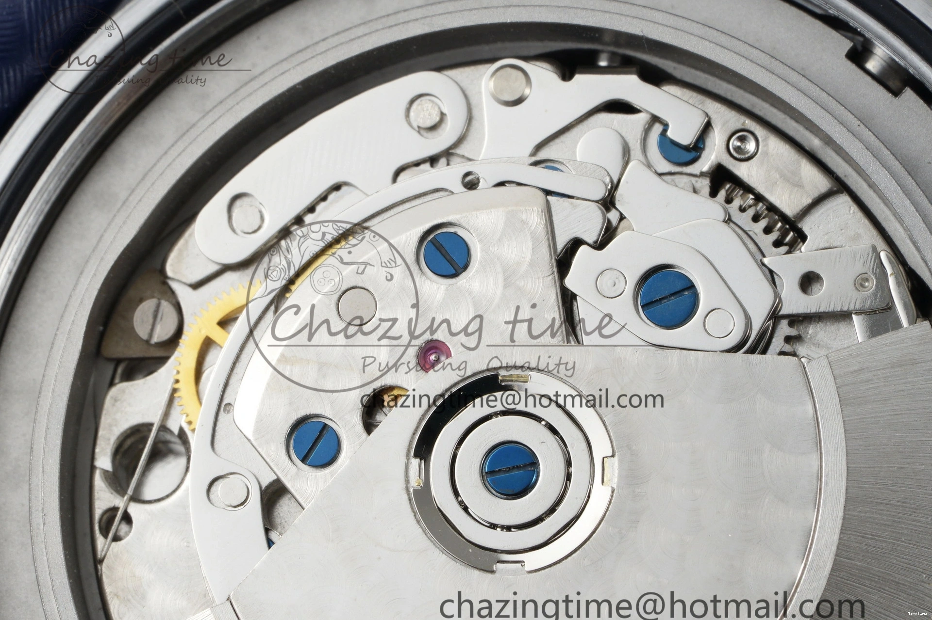 MIROTIME 0319 Bright Pilot Chrono SS AZF 1:1 Best Edition Green Dial on Brown Leather Strap A 7059